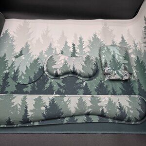 5-in-1 Ergonomic Desk Set – Forest Print Mouse Pad & Wrist Rest – NIB